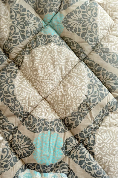 Alla Turca 4 Yastık Kılıflı Çift Taraflı Desenli Uyku Seti-Azure Bej - 5