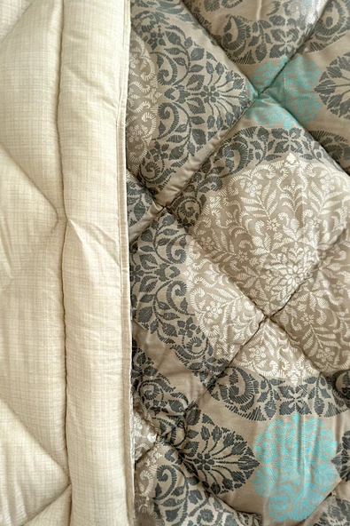 Alla Turca 4 Yastık Kılıflı Çift Taraflı Desenli Uyku Seti-Azure Bej - 6