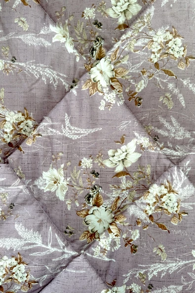 Alla Turca 4 Yastık Kılıflı Çift Taraflı Desenli Uyku Seti-Fiori Lila - 5