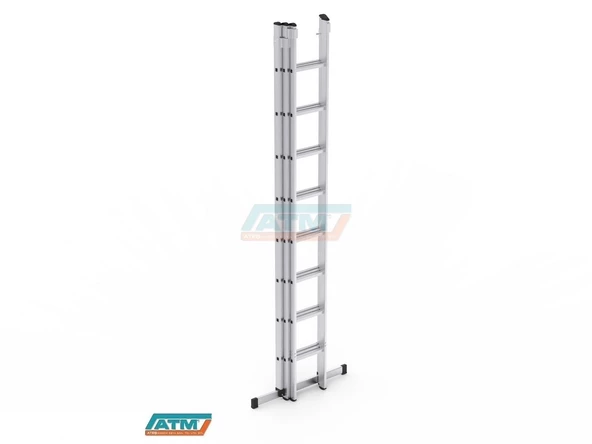 3*3=9+1=10 MT 65X25 ÜÇ PARÇALI A TİPİ SÜRGÜLÜ MERDİVEN