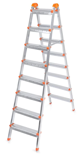 8+8 PROFİL ÇİFT ÇIKIŞLI MERDİVEN ürün görseli