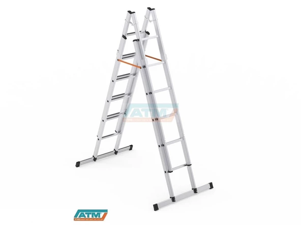 2*4=8+2=10 MT 65X25 ÇİFT SÜRGÜLÜ MERDİVEN - Resim 2