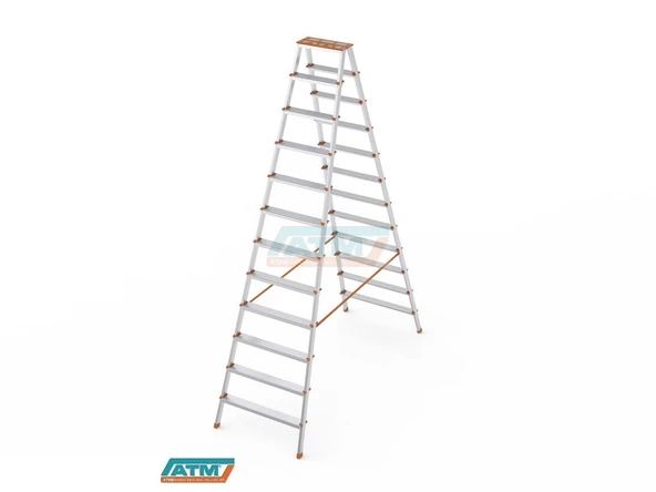 12+12 ALM.ÇİFT ÇIKIŞLI MERDİVEN - Resim 2