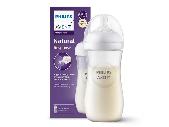 Philips Avent Natural Response PP Biberon 3 Ay+ 330ml SCY906/01 - Resim 2