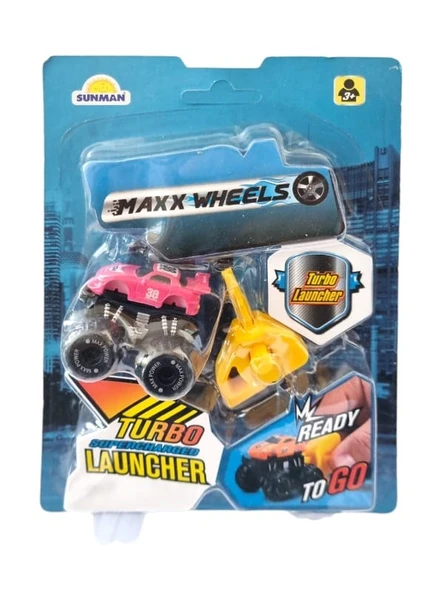 1 Adet Maxx Wheels Mini Fırlayan Araçlar Turbo Launcher - 8