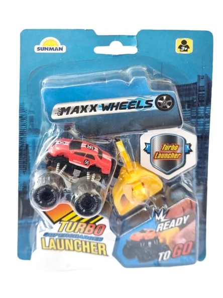 1 Adet Maxx Wheels Mini Fırlayan Araçlar Turbo Launcher - 3