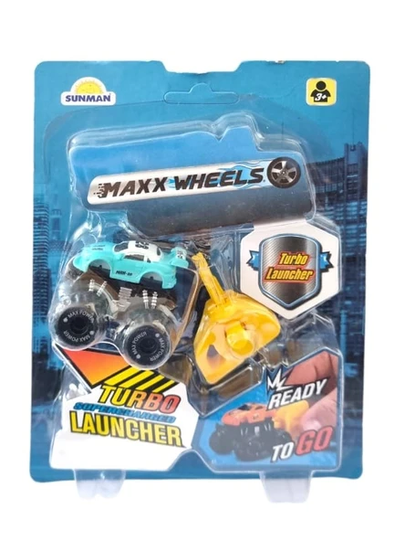 1 Adet Maxx Wheels Mini Fırlayan Araçlar Turbo Launcher - 4