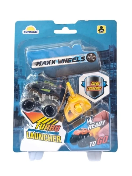 1 Adet Maxx Wheels Mini Fırlayan Araçlar Turbo Launcher - 6