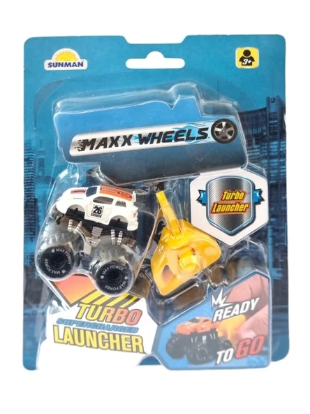 1 Adet Maxx Wheels Mini Fırlayan Araçlar Turbo Launcher - 2