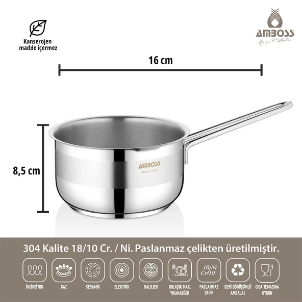 Amboss 2 Parça Mama Seti - 16-18 cm Kapaksız Sütlük - 2