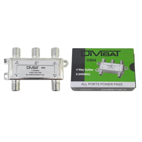 Divisat 1 Giriş 4 Çıkış 1/4 Splitter 5-2400