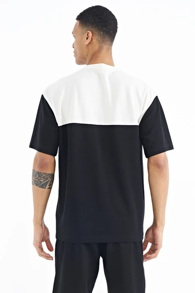 Tommy Life Erkek Siyah Oversize İnterlok T-shirt  88225 - Resim 3