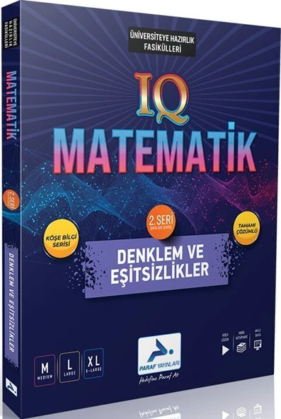 Paraf IQ Matematik 2. Seri Denklem ve Eşitsizlikler Soru Kütüphanesi Paraf Yayınları