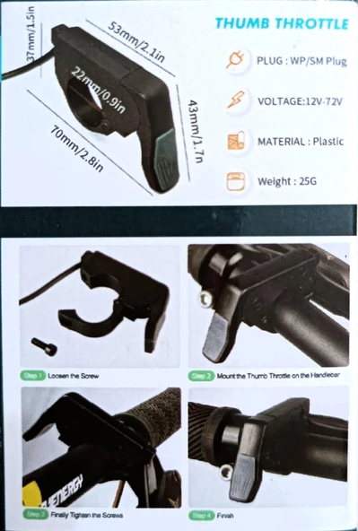 Elektrikli Bisiklet Güç Kolu - 3pin (Snp Tip) 30CM - 2