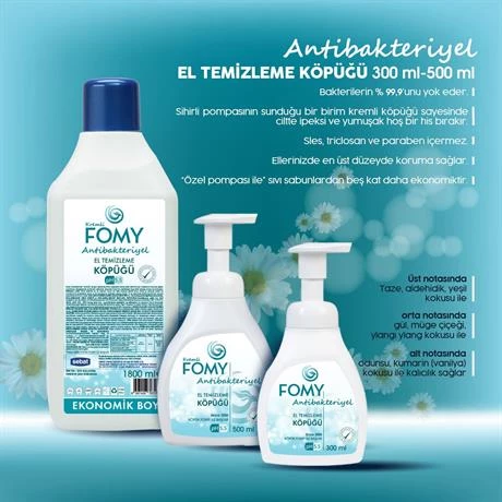 FOMY Antibakteriyel Köpük Sabun Seti 1800+300 ml - 7