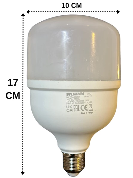 Sylvania 28W 3000K (Sarı Işık) E27 Duylu Torch Ampul (2 Adet) - 3