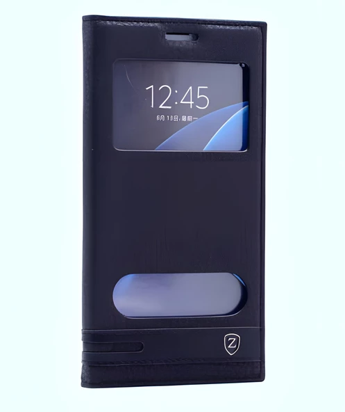 Galaxy J7 2016 Kılıf Pencereli Elite Kapaklı Kılıf - Resim 2