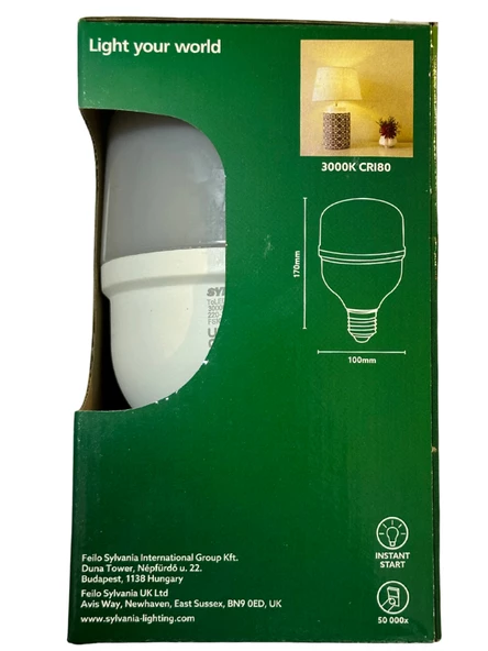 Sylvania 28W 3000K (Sarı Işık) E27 Duylu Torch Ampul (10 Adet) - Resim 4