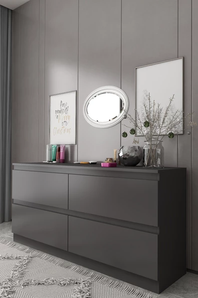 Givayo Mobilya SONYA KONSOL ANTRASİT 150 CM