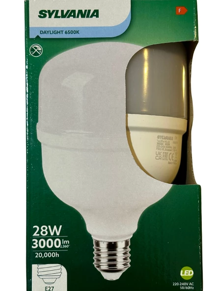 Sylvania 28W 6500K (Beyaz Işık) E27 Duylu Torch Ampul ürün görseli 1