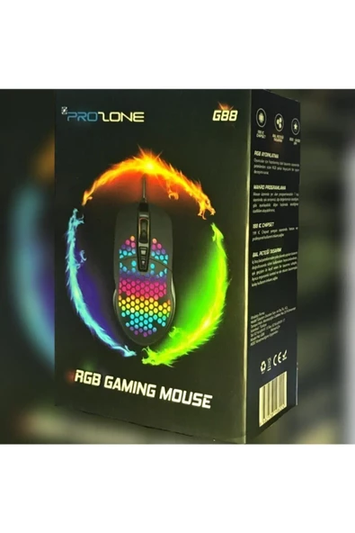 Prozone Prozone G88 RGB Kablolu Optik Oyuncu Mouse Siyah - 2