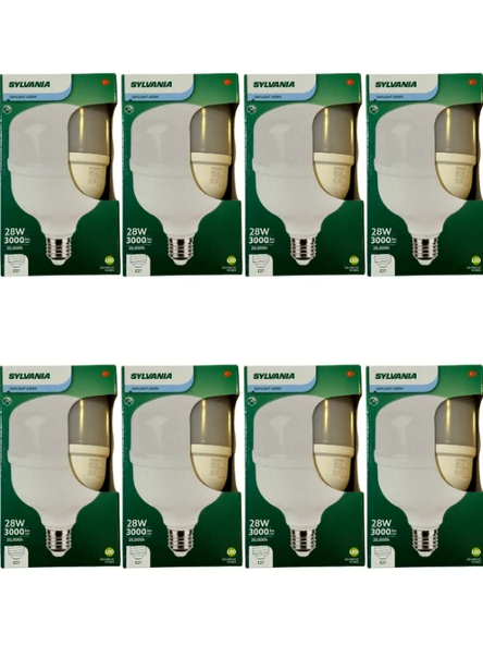 Sylvania 28W 6500K (Beyaz Işık) E27 Duylu Torch Ampul (8 Adet)