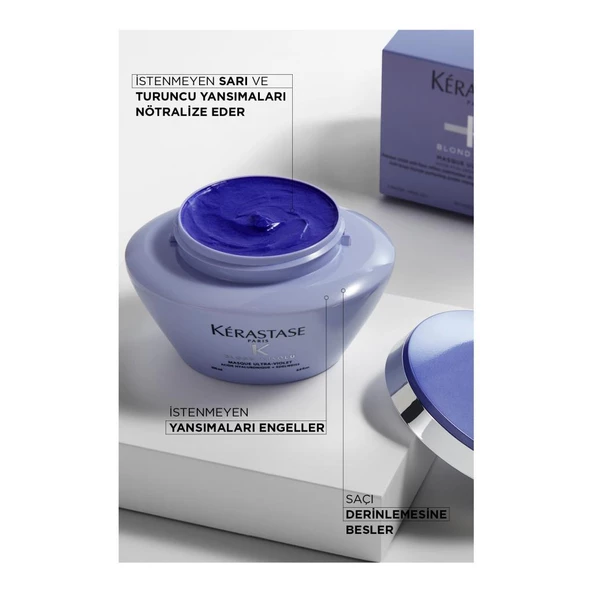 Kerastase Blond Absolu Ultra Violet Mor Silver Maske 200ml - Resim 2