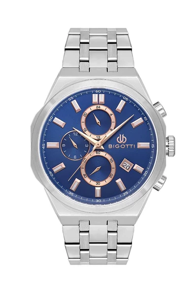 Bigotti BG.1.10567-5 Çelik Kaplama Fonksiyonlar Aktif Metalik Erkek Kol Saati