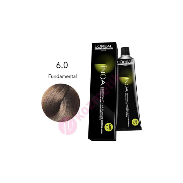 İNOA Amonyaksız Saç Boyası No: 6.0  60Ml.
