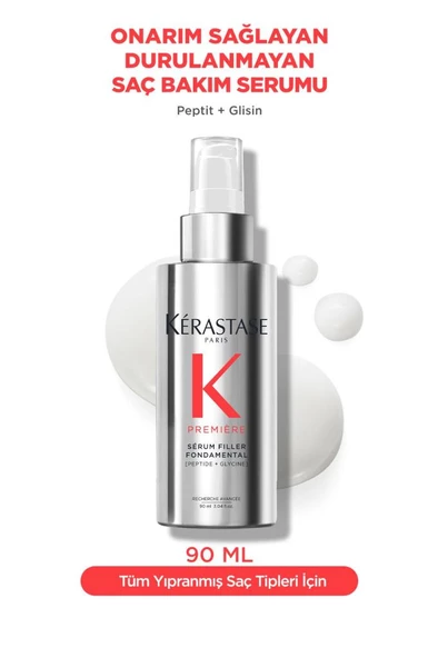 Kerastase Premiere Serum Filler Fondamental Elektriklenme Karşıtı Onarım Sağlayan Saç Serumu 90 Ml ürün görseli 1