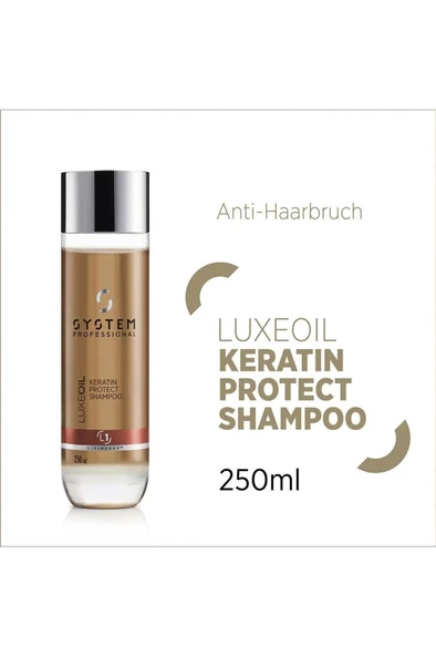 System Professional LuxeOil Keratin Protect Shampoo 250 ml-4064666000558- - Resim 2