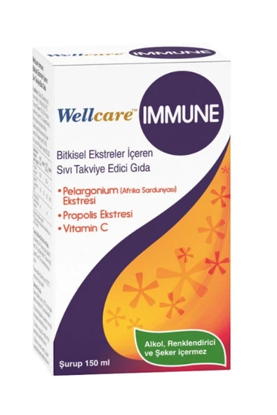 Wellcare Immune Sıvı Takviye Edici Gıda 150 ml