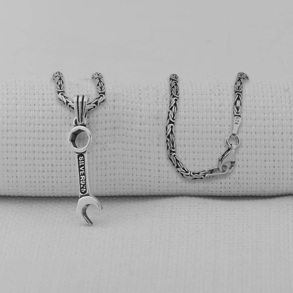 Tamir Anahtarı 925 Ayar Gümüş Kolye - Resim 2