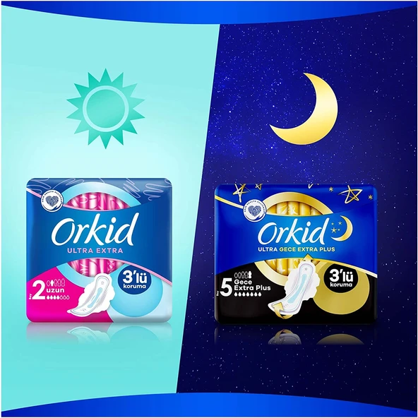 Orkid Hijyenik Ped Ultra Extra Koruma Uzun 264 Adet Süper Ekonomik Pk (12PK*22) - 6