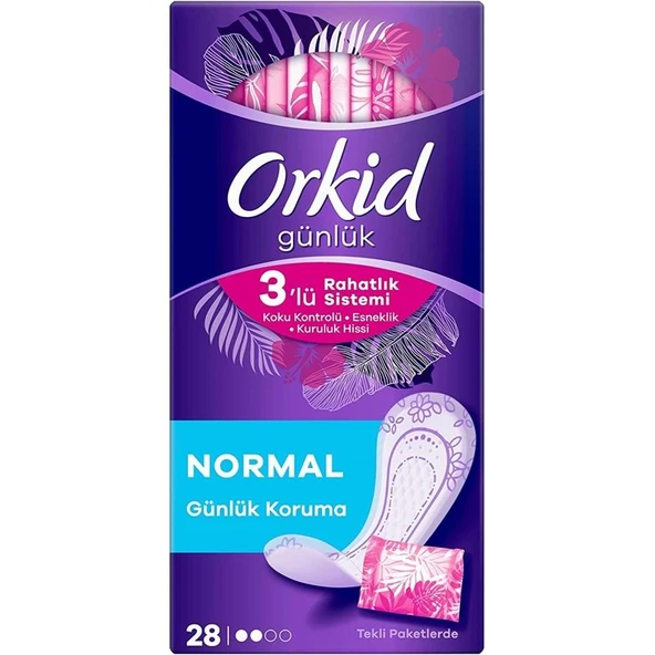 Orkid Günlük Ped Günlük Koruma Normal 56 Adet Ekonomik Paket (Tekli Paketlerde) (2PK*28) - 3