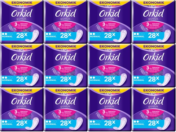Orkid Günlük Ped Günlük Koruma Normal 336 Adet Ekonomik Paket (Tekli Paketlerde) (12PK*28)