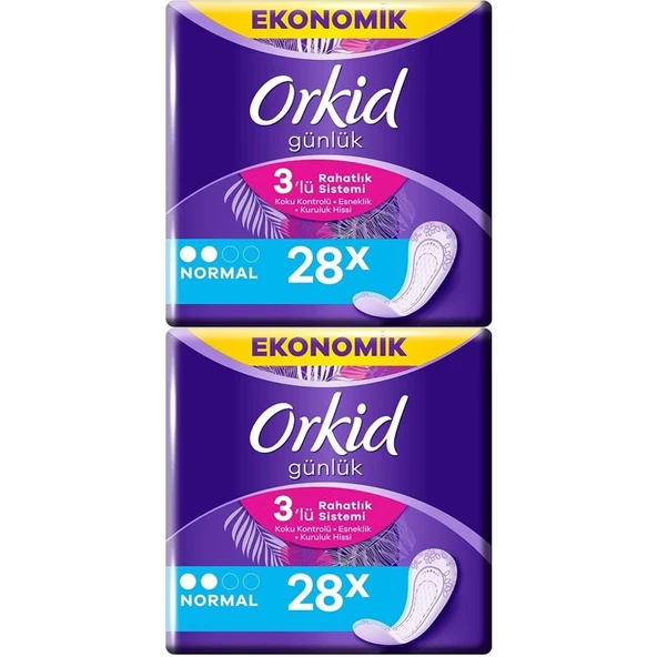 Orkid Günlük Ped Günlük Koruma Normal 56 Adet Ekonomik Paket (Tekli Paketlerde) (2PK*28) - 1