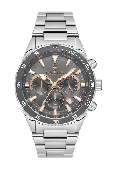 Sergio Tacchini ST.1.10430-4 Tachymeter Fonksiyonlar Aktif Metalik Erkek Kol Saati