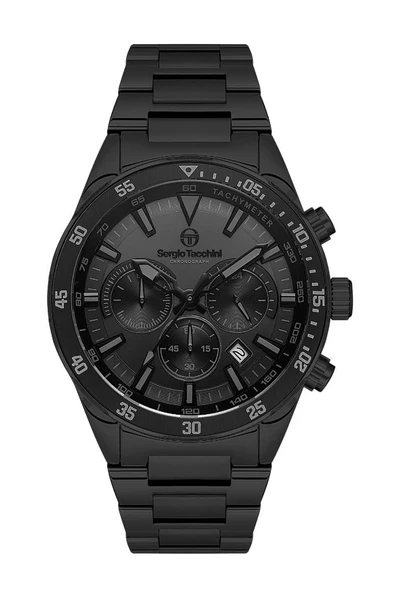 Sergio Tacchini ST.1.10430-5 Tachymeter Fonksiyonlar Aktif Siyah Erkek Kol Saati