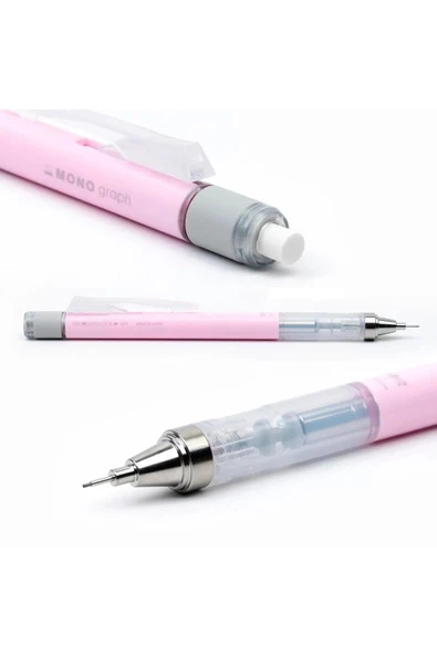 Mono Graph 0.5 Mm Pastel Mekanik Versatil Kalem Sakura Pembe - Resim 3