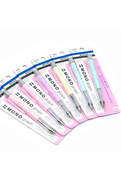 Mono Graph 0.5 Mm Pastel Mekanik Versatil Kalem Sakura Pembe - Resim 2