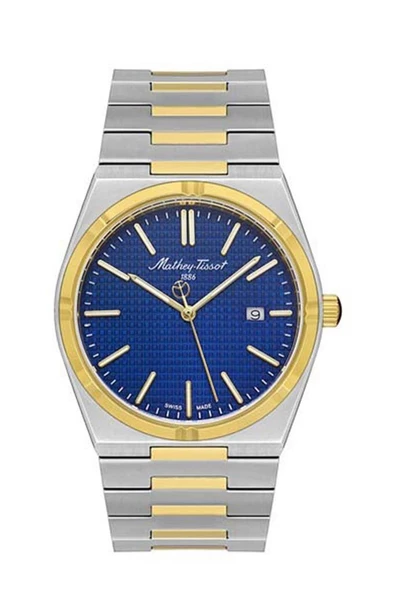 Mathey Tissot H117BBU Swiss Made Çizilmez Safir Cam  Metalik-Altın Erkek Kol Saati