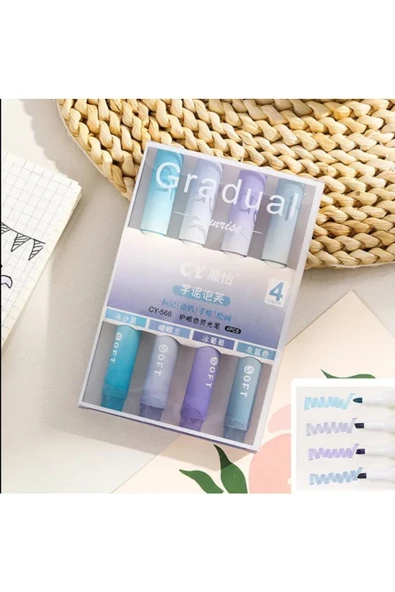 Gradual Aesthetic Mavi Fosforlu Kalem Seti ürün görseli 1