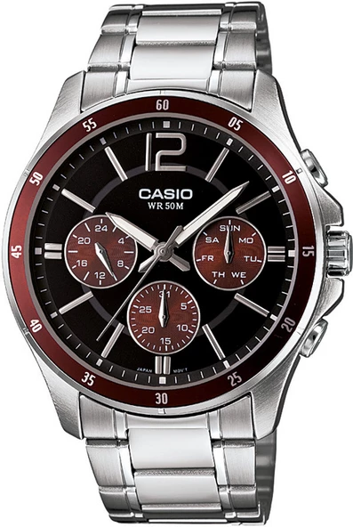 Casio MTP-1374D-5AVDF Japon Mekanizmalı Su Geçirmez Metalik Renk Erkek Kol Saati