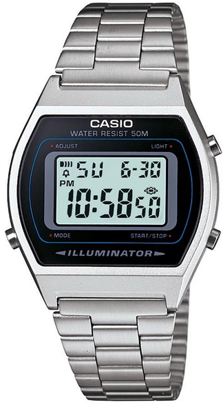 Casio B640WD-1AVDF Retro Alarm ve Kronometre Özellikli Suya Dayanıklı Metalik Renk Üniseks Kol Saati
