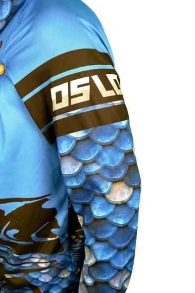 Oslo Performans Balıkçı T-Shirt Kapüşonlu Fish Scale - 6