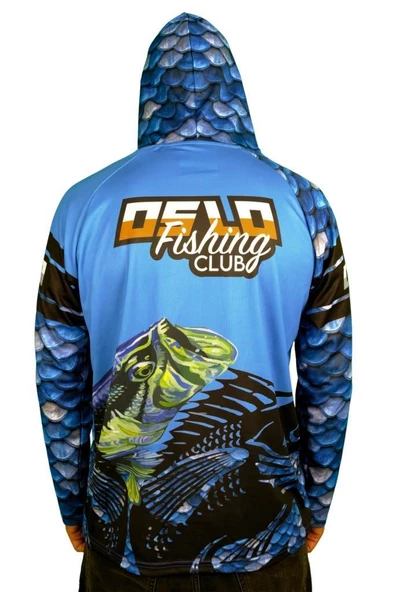 Oslo Performans Balıkçı T-Shirt Kapüşonlu Fish Scale - 4