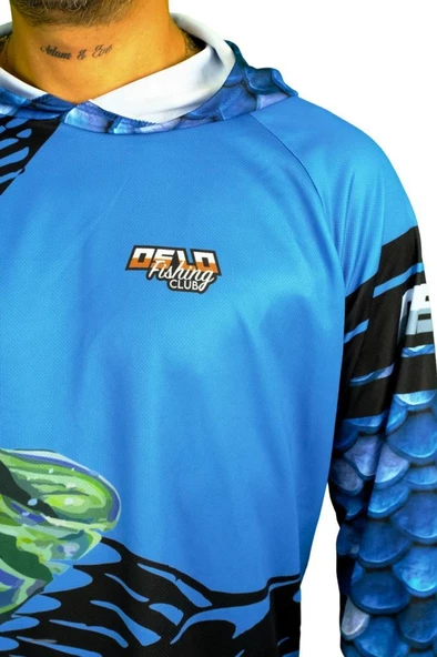 Oslo Performans Balıkçı T-Shirt Kapüşonlu Fish Scale - 7