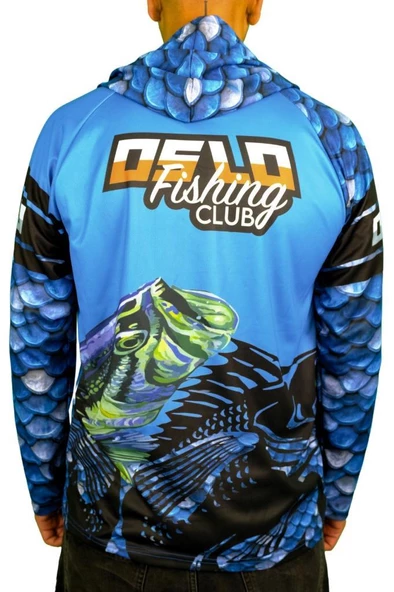 Oslo Performans Balıkçı T-Shirt Kapüşonlu Fish Scale - 3