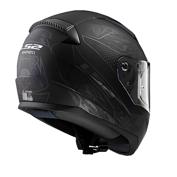 Ls2 Rapıd Crypt Mat Kask Siyah 2XL Beden - Resim 2
